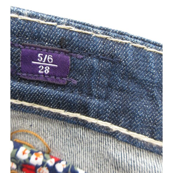 Vigoss Jeans 5 6 Bootcut Denim Stretch Embroidered Pants Juniors - Picture 10 of 13